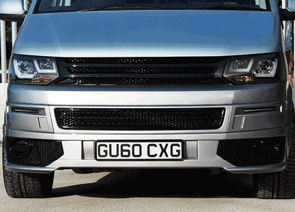 For VW T5.1 Transporter Gloss Black Honeycomb Bumper Grille Mesh | Ready to Fit | Van-X