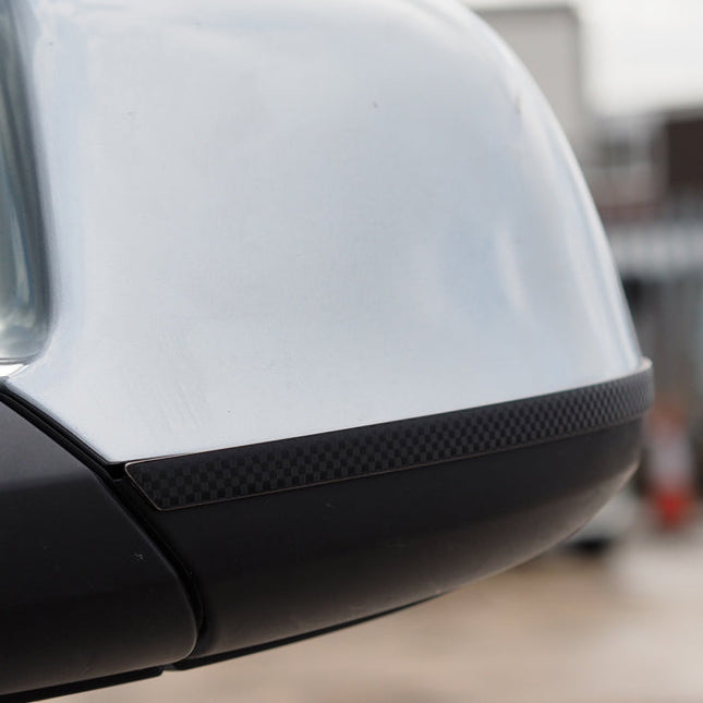 For VW T6.1 Transporter Wing Mirror Trims – Stainless Steel Carbon Film Covers | Van-X