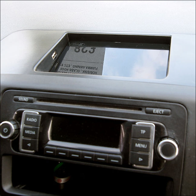 For VW T5.1 USB Dash Tray Insert | In-Dash USB Charging Tray Upgrade – Van-X