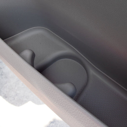 For VW T6 Rubber Door Pocket Inserts – Grey Mat Set, Direct Fit | Van-X