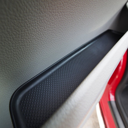 For VW T6 Rubber Door Pocket Inserts – Black Mat Set, Direct Fit | Van-X