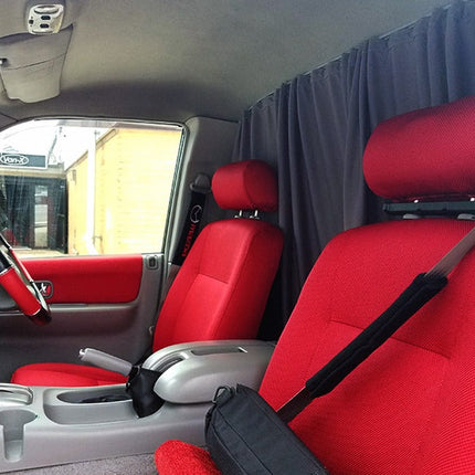 For Ford Freda Cab Divider Curtain Kit with Rail Premium Quality - Van-X