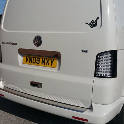 For VW T5 Transporter LED Rear Lights/Tail lights/Tail lamps Tailgate Clear Lens / Chrome Housing MK1