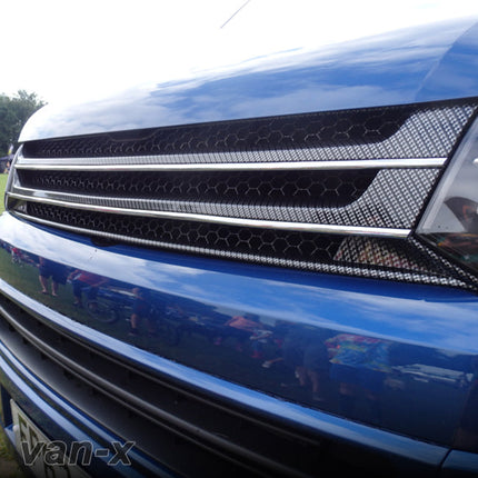 For VW T5.1 Silver Carbon Badgeless Grille *Clearance* [B Grade]