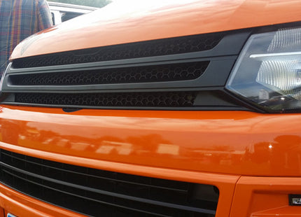 For VW T5.1 Transporter Matte Black Badgeless Grille *Clearance* [B Grade] | Van-X