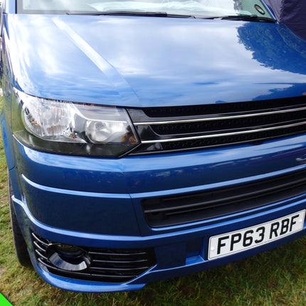For VW Volkswagen T5.1 Front Badgeless Grille B-Grade – Gloss Piano Black Finish | Van-X - Clearance
