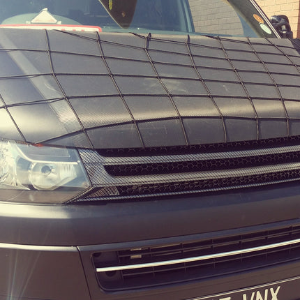 For VW T5.1 Silver Carbon Badgeless Grille *Clearance* [B Grade]