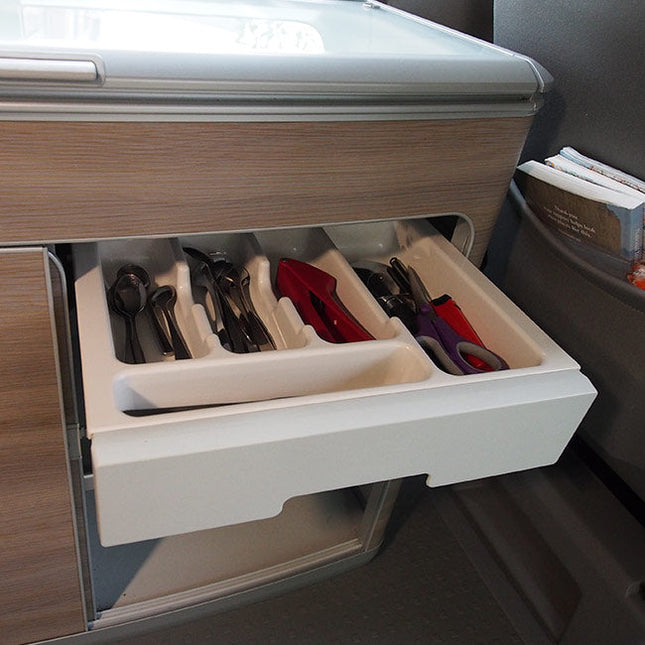 For VW T6 California Camper Cutlery Tray – Van-X Campervan Kitchen Organiser