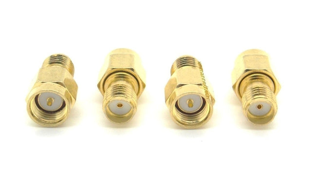 SMA female to male plug adapter (Pack of 4)