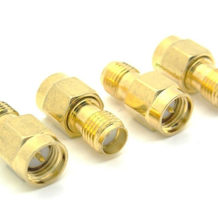 SMA female to male plug adapter (Pack of 4)