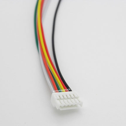6 pin male JST GH1.25 connectors 20cm (Pixhack cables) - Pack of 5