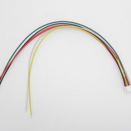 6 pin male JST GH1.25 connectors 20cm (Pixhack cables) - Pack of 5