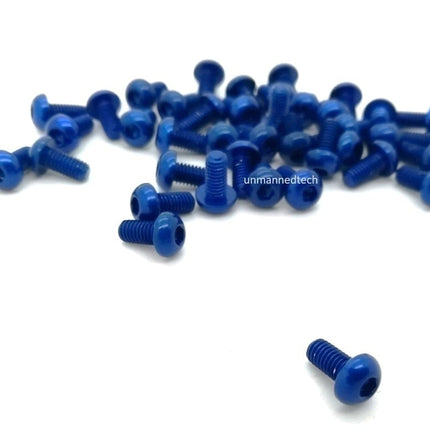 DroneBuildr Coloured 6061 Aluminium M3 Button Head Screw Pack (10pcs)