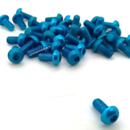 DroneBuildr Coloured 6061 Aluminium M3 Button Head Screw Pack (10pcs)