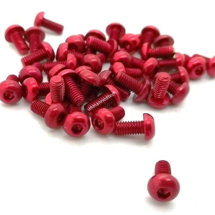 DroneBuildr Coloured 6061 Aluminium M3 Button Head Screw Pack (10pcs)
