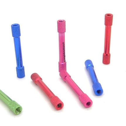 M3x35 Coloured Knurled Aluminium Standoffs (Pack of 10)