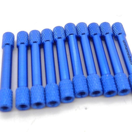 M3x35 Coloured Knurled Aluminium Standoffs (Pack of 10)