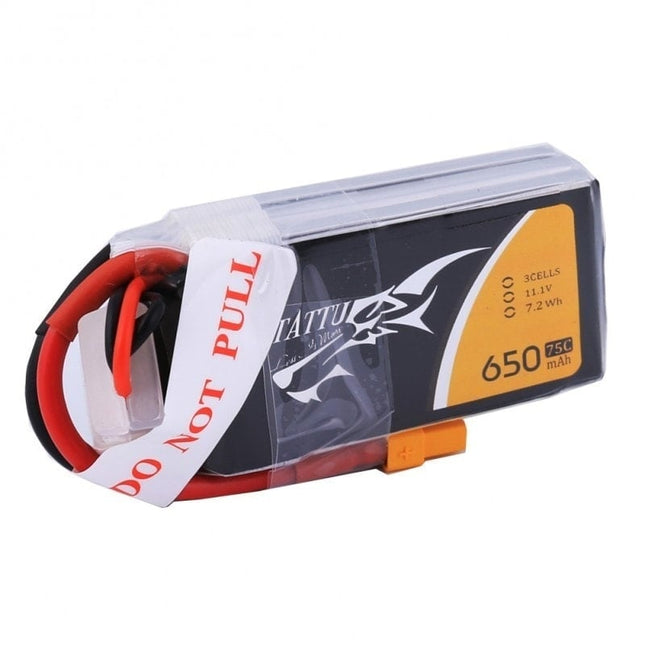 Tattu 650mAh 3S1P 75C 11.1V Lipo Battery Pack