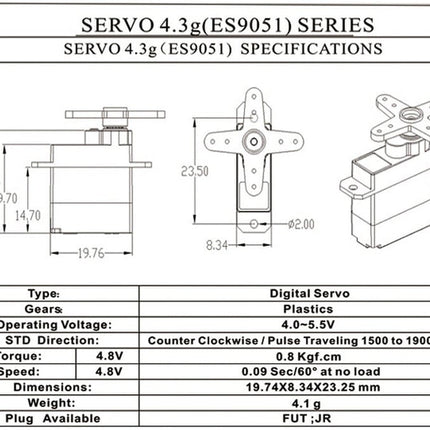 EMAX ES9051 Digital Servo