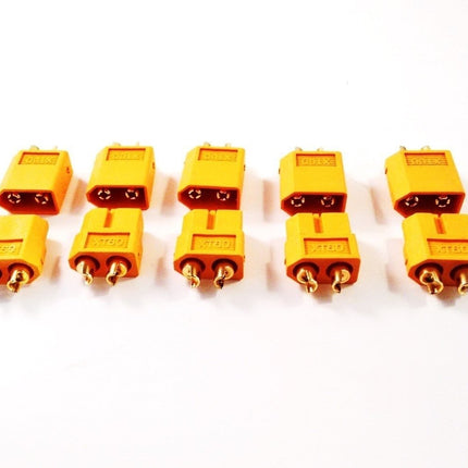 XT60 Connectors Yellow/Black (Pack of 10)