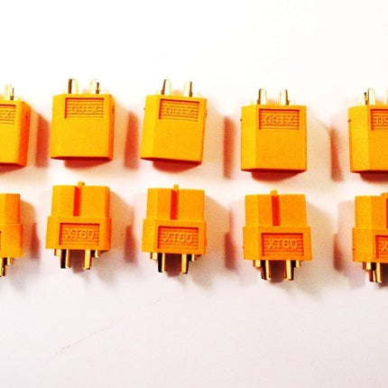 XT60 Connectors Yellow/Black (Pack of 10)
