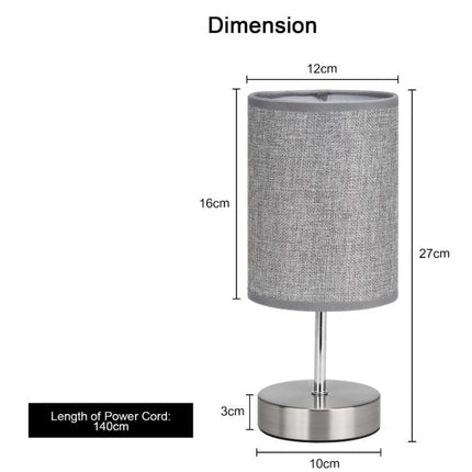 Lightsjoy 2x Touch Bedside Lamps, Dimmable, E14 Bulbs Included – Round