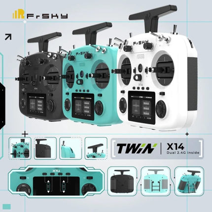 FrSky Twin X14 EU Dual 2.4G Mode 2 Radio Control (with Battery)