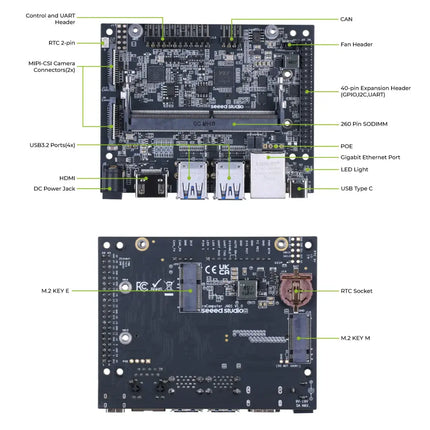 reComputer J401 - Open-source carrier board for Jetson Orin Nano/Orin NX (no power adapter)