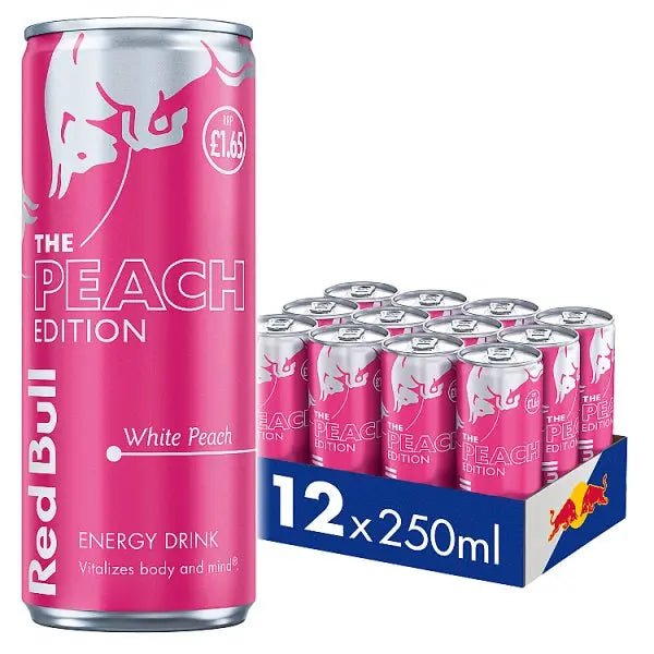 Red Bull Energy Drink Peach Edition White Peach 12 x 250ml (Case of 12)
