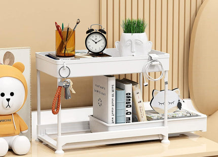 Under Cabinet Slide Out Storage Drawer 2 Tier Under Sink Organizer Kitchen Ronlap