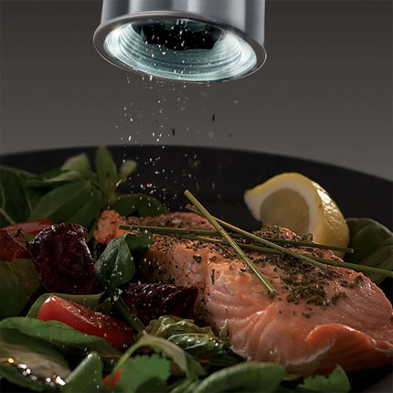 Russell Hobbs Electric Salt and Pepper Mill Set, Adjustable Mill - Brushed Steel 23460-56