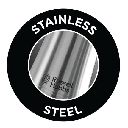 Russell Hobbs Electric Salt and Pepper Mill Set, Adjustable Mill - Brushed Steel 23460-56
