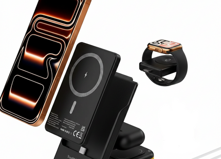 YouthMemory 4-in-1 Wireless Charging Station for iPhone, Apple Watch & AirPods