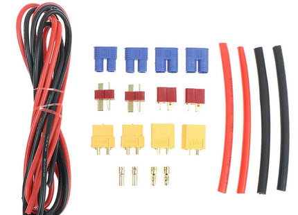 Battery Connector Set (T-plug, EC3, XT60) w/ Silicone Wire and Heat Shrink