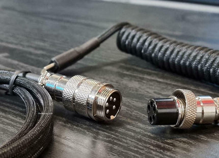TKC - Techflex GX16 Aviator Coil Cable USB-C For Mechanical Keyboards