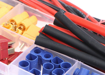 Battery Connector Set (T-plug, EC3, XT60) w/ Silicone Wire and Heat Shrink