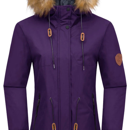 Womens Jacket Waterproof Winter Coat Ski Snowboarding Size L Wantdo
