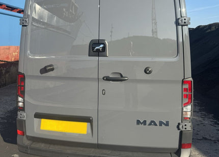 For MAN TGE Rear Light Guards Hammerite Ultimate Matte Black (2018-2025) | Tail Light Protectors | Van-X
