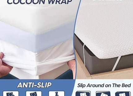 Memory Foam Mattress Topper 135x190cm Orthopaedic Dual Layer Enhancer
