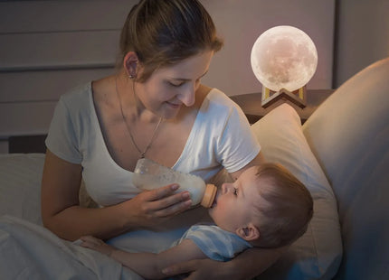 Moon Lamp 15cm 3D LED Light Wireless Moon Model Night Light Beam Lamp