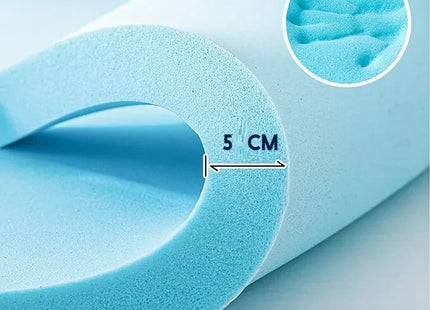 Memory Foam Mattress Topper 135x190cm Orthopaedic Dual Layer Enhancer