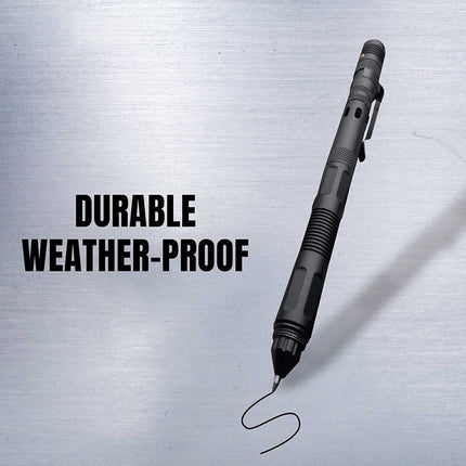 9-in-1 Multi-Function Writing Pen with LED Torch Screwdriver Whistle Great Gift