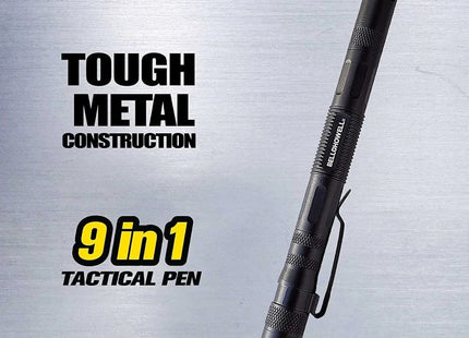 Tac Pen Multi-Function 9-in-1 Including Aluminium Wallet Tool 2 Pack Great Gift