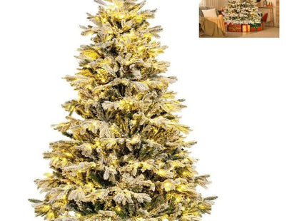 Artificial Christmas Tree 2.3m Brown Flocked with Folding Metal Stand