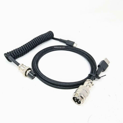 TKC - Techflex GX16 Aviator Coil Cable USB-C For Mechanical Keyboards