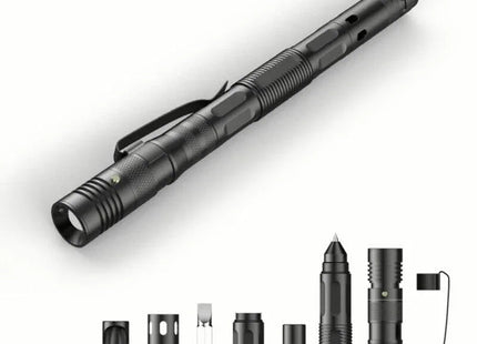 Tac Pen Multi-Function 9-in-1 Including Aluminium Wallet Tool 2 Pack Great Gift