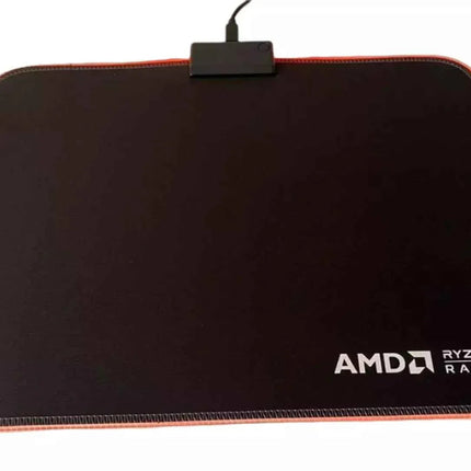 AMD LED Gaming Mouse Pad Red LED Light-Up Anti-Slip 36.5×25.5 cm for PC/Laptop