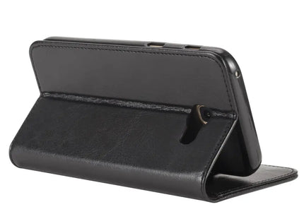 Samsung Galaxy A5 Book Flip Case Black Leather Wallet