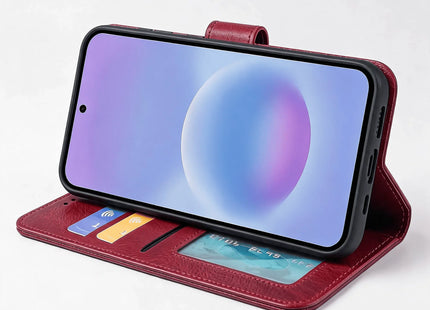 Samsung Galaxy A33 Book Flip Case Leather Wallet