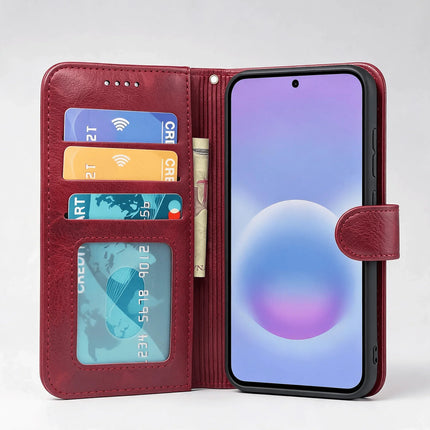 Samsung Galaxy A14 5G Book Flip Case Leather Wallet